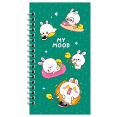 Записная книжка Meshu "My Cute Day", 95х175 мм, 96 листов, матовая ламинация, выборочный УФ-лак (MS_52919)