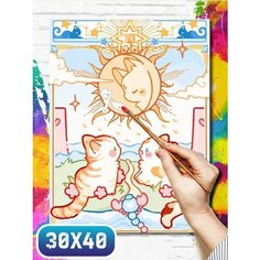 Картина по номерам на холсте милота котики - 12245 30х40