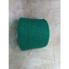 Пряжа бобинная Zegna Barufa Mousse, 500 г, 700 м, меринос 70%, полиамид 30%, сине-зеленый Wool Melang