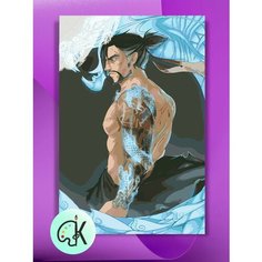 Картина по номерам на холсте Overwatch - Профиль Дракона, 40 х 60 см КУЛЬТУРА ЦВЕТА