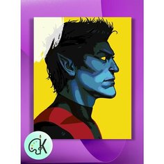 Картина по номерам на холсте В Профиль - Ночной Змей, 40 х 50 см КУЛЬТУРА ЦВЕТА