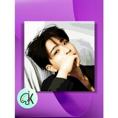 Картина по номерам на холсте GOT7 Youngjae Ars, 40 х 40 см КУЛЬТУРА ЦВЕТА