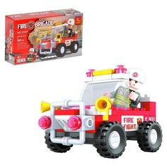 Конструктор Пожарная бригада Джип, 58 деталей Keyixing
