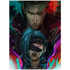 Картина по номерам на холсте мульфильм Arcane (Вай, Паудэр, Джинкс, LOL, Лига Легенд) - 8090 В 30x40