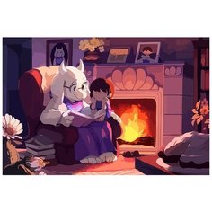 Картина по номерам на холсте игра Undertale - 6773 Г 60x40