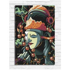 Картина по номерам на холсте Человек в маске (дух) - 8328 В 20x30