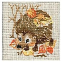 Набор для вышивания "Ёжик", 15x15 см, Риолис (Сотвори Сама)