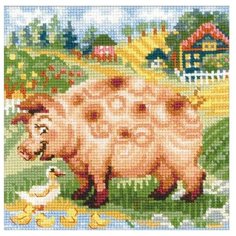 Набор для вышивания "Хуторок. Свинка", 20x20 см, Риолис (Сотвори Сама)