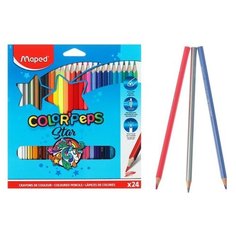 Maped Карандаши трёхгранные 24 цвета, Maped Color Peps