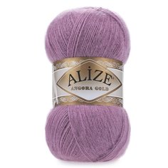 Пряжа Alize Angora Gold (Ангора Голд) - 5 мотков Цвет: 28 ярко-сухая роза 20% шерсть, 80% акрил 100г 550м