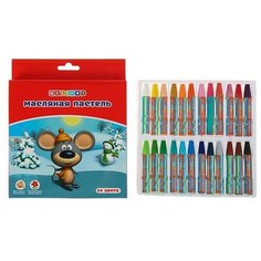 Пастель масляная "Цветик", 24 цвета, 75/10 мм, шестигранная./В упаковке шт: 1 Невская палитра