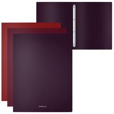 Папка на 4 кольцах A4, ErichKrause Matt Blackberry, Marsala, 24 мм, 600 мкм, микс