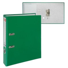 Папка-регистратор А4, 50 мм, ErichKrause Granite, собранная, пластиковый карман, зеленая, вместимость 350 листов