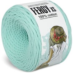 Трикотажная пряжа для вязания / Лицевая / 110м / XS 3-5мм / Мята Fergy