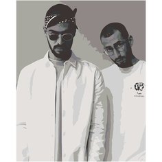 Картина по номерам Мияги и Эндшпиль / Miyagi & Andy Panda 40*50 / холст на подрамнике