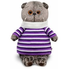 Мягкая игрушка BUDI BASA Кот Басик в полосатом свитере 19 см Basik&Co