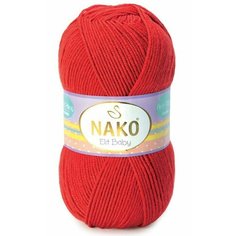 Пряжа NAKO Elit Baby (NAKO), красный - 207, 100% акрил антипиллинг, 5 мотков, 100 г, 250 м.