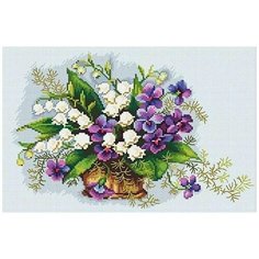 Набор для вышивания Сделано с любовью "Ласковый май" 20x30 см, Букеты Цветы