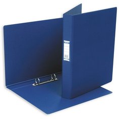 Папка на 2-х кольцах 1300-01 A4 картон/ПВХ кор.35мм торц. карм с бум. встав темно-синий вмест.200лист. Noname
