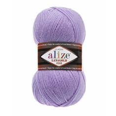 Пряжа Alize Lanagold Fine (Ланаголд Файн) - 1 шт Цвет: 166 сиреневый 49% шерсть, 51% акрил 100г 390м
