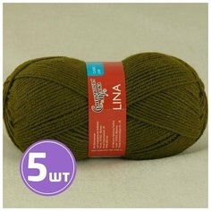 Пряжа Семеновская пряжа Lina (364), хаки 5 шт. по 100 г