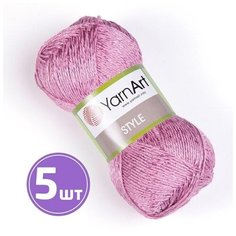Пряжа для вязания крючком, спицами YarnArt Ярн Арт Ярнарт Style средняя, хлопок/вискоза, цвет 671 светлый ковыль 5 шт. по 50 г, 185 м