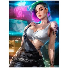 Картина по номерам на холсте игра Киберпанк Джужи - 6592 В 30x40