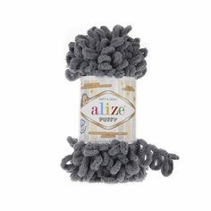 Пряжа ALIZE Puffy (Alize), серый - 87, 100% микрополиэстер, 5 мотков, 100 г, 9.5 м.