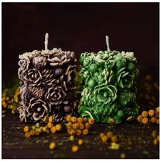 Силиконовая форма для свечи Цилиндр с шишками Molds.Sever