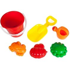 Altacto Набор для игр с песком "6 в 1" (ведёрко, лейка, лопатка, формочки - 3 шт.)