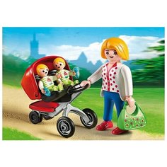 Конструктор Playmobil Кукольный дом Мама с близнецами в коляске, 5573