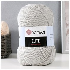 Пряжа "Elite" 100% акрил 300м/100г (855 св. серый) Yarn Art