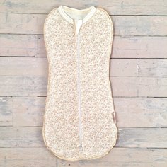 Конверт пеленка кокон на молнии "Огурчики", 1шт, бежевый (68-74/ 6-9месяцев) СуперМаМкет