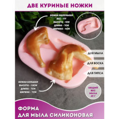 Силиконовая форма для мыла Две куриные ножки Hobby Page