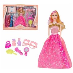 Кукла Lovely модница Принцесса 28 см с набором одежды и аксессуарами с гардеробом с нарядами YY1040 TONGDE
