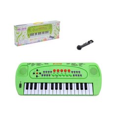 Синтезатор Музыкант с микрофоном, цвет зелёный, 32 клавиши 1689051 .