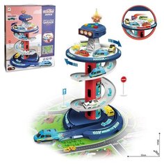 Парковка «Гонки по кругу», 3 машинки в комплекте, свет и звук Без бренда