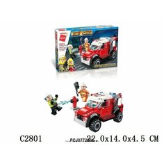 Конструктор 2801-2804 QMAN Пожарная машина в кор.