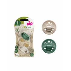 Соска-пустышка NIP серии Cherry Green, латексная, размер 1 для малышей с 0-6 месяцев-2шт