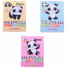 Блок для записи 51*22 мм по 15 листов + 1 фигурный стикер Панды, 5 видов 71221 Centrum