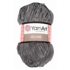 Пряжа YarnArt Velour серый (858), 100%микрополиэстер, 170м, 100г, 3шт