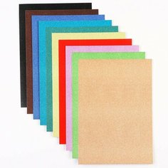 Картон цветной, с блёстками, 10 листов, 10 цветов, 250 грамм, А4, Человек-паук Marvel