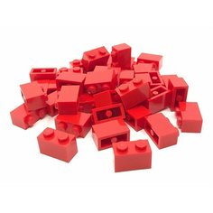 LEGO Кирпич 1 x 2, красный (3004 / 300421 / 4613961) набор из 50 шт.