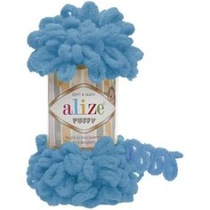 Пряжа Alize Puffy темная бирюза (16), 100%микрополиэстер, 9м, 100г, 3шт