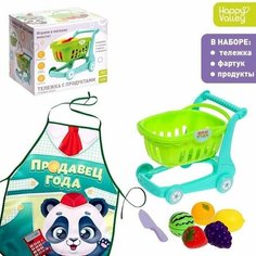 Игровой набор Тележка с продуктами + фартук Китай