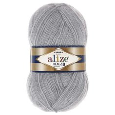 Пряжа Alize Angora Real 40 | Турция | 5шт упаковка | Акрил: 60%, Шерсть: 40%