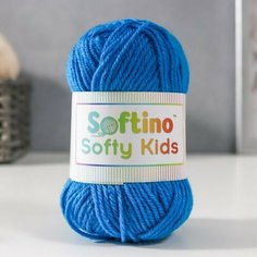 Пряжа 100% акрил "Softy Kids" 90м ±5м 50 гр цвет 21 королевский синий 5443658 Softino