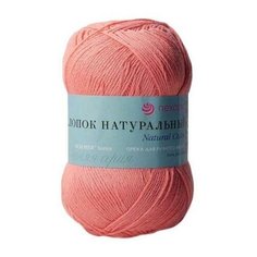 Пряжа Пехорка Хлопок Натуральный, 100 % хлопок, 100 г, 425 м, 599 (увядшая роза) 3 мотка