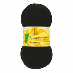 Пряжа Камтекс "Бейби", тон 003, Черный, 80% акрил, 20% микрофибра, 10 шт по 50 г, 140 м