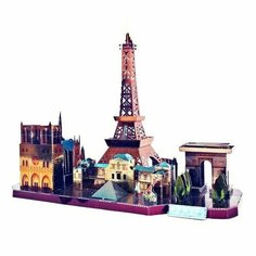 Металлический конструктор / 3D конструктор / Сборная модель Париж (цветной)